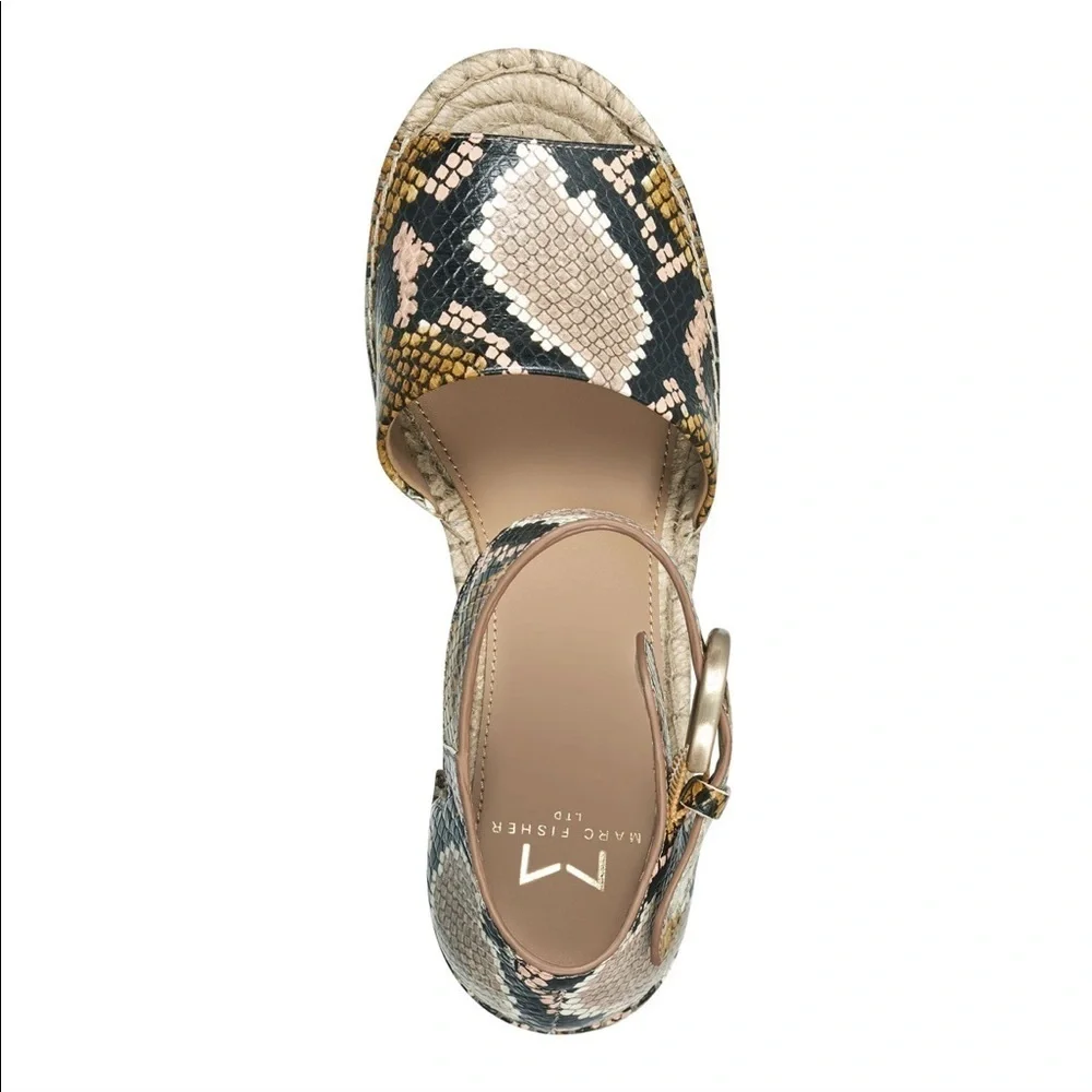 Marc Fisher Alida Espadrille Platform Sandal Sz 10